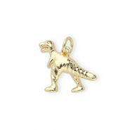 Brass TQ Metall Anhänger Dino Gold