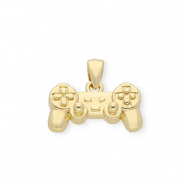 Brass TQ Metall Anhänger Gamecontroller Gold