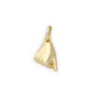 Brass TQ Metall Anhänger "I love you" Gold