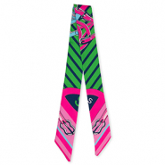 Bandana Schal mit Lederriemen Pink-green-blue