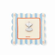 BY31® Eco-brass (nachaltiges Messing) Anhänger Farfalle-Nudel Silver