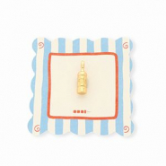 BY31® Eco-brass (nachaltiges Messing) Anhänger Weinflasche Gold