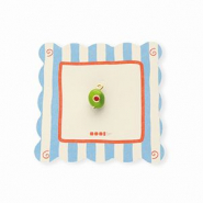 BY31® Eco-brass (nachaltiges Messing) Anhänger mit Enamel Gold-olive green-red
