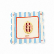 BY31® Eco-brass (nachaltiges Messing) Anhänger mit Enamel Oval Ciao bella"" Gold-light pink-red