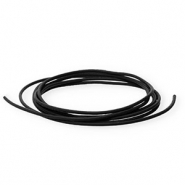 DQ Leder rund 1 mm Black