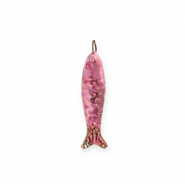 DQ® Griechische Keramik Anhänger Sardine Orchid pink-vintage berry