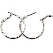 Metall Zubehör DQ Creolen 25mm Silber