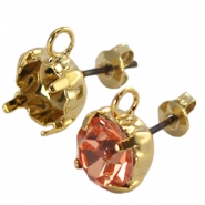 DQ Ohrstecker mit Öse für Preciosa SS39 Gold