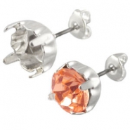 Ohrstecker DQ Metall für Swarovski Chaton SS39 Silber