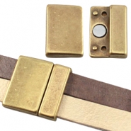 DQ Metall Magnetverschluss large (für DQ Leder flach 10/20mm) antik bronze (nickelfrei)