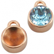 Metall Fassungen DQ für Chaton SS29 eine Öse rosegold