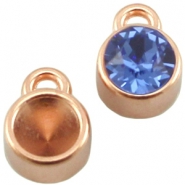Metall Fassungen DQ für Chaton SS29 eine Öse rosegold
