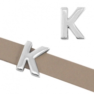 DQ Metall Schieber Buchstabe "K" Ø10.3x2.3mm Antik silber (nickelfrei)