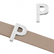 DQ Metall Schieber Buchstabe "P" Ø10.3x2.3mm Antik silber (nickelfrei)