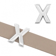 DQ Metall Schieber Buchstabe "X" Ø10.3x2.3mm Antik silber (nickelfrei)