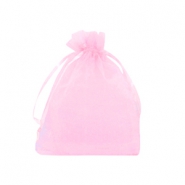 Schmuckbeutel Organza 9x12cm Pink rose