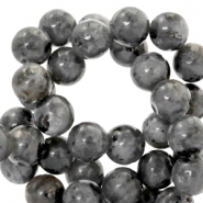 Naturstein Perlen Labradorit 6mm Anthracite black