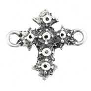 Metall Anhänger TQ Kreuz Zwischenstück/Fassung Antique silber
