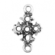 Metall Anhänger TQ Kreuz Zwischenstück Antique silber