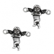 Metall Anhänger TQ Zwischenstück Engel Antique silber