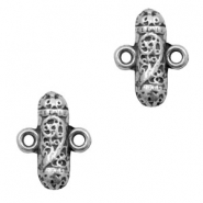 Metall Anhänger TQ Zwischenstück Boho Totum Antique silber