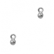Metall Anhänger TQ Glöckchen 5mm Antique silber