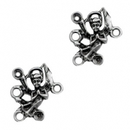 Metall Anhänger TQ Engel Zwischenstück/Fassung für Swarovski PP32 Antique silber