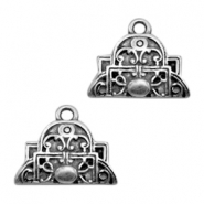 Metall Anhänger TQ boho style Dreiecksform Antique silber