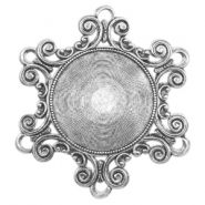 Metall Anhänger TQ Barock style Antique silber