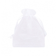 Schmuckbeutel Organza 9x12cm White