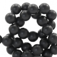 Naturstein Perlen 8mm matt Black