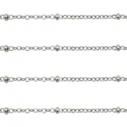 Stainless Steel - Rostfrei Stahl Schmuckzubehör Gliederkette 1.4mm Silber