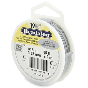 Beadalon Schmuckdraht 19 Str&auml;nge 0.38mm Satin Silver