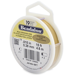 Beadalon Schmuckdraht 19 Str&auml;nge 0.38mm Gold
