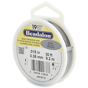 Beadalon Schmuckdraht 19 Str&auml;nge 0.38mm Bright Stainless Steel