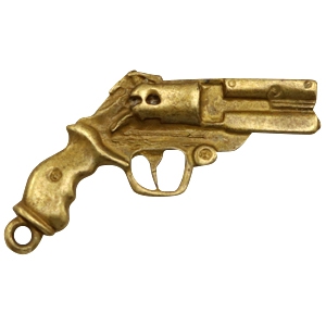 Metall Anh&auml;nger TQ Revolver Antik bronze (nickelfrei)