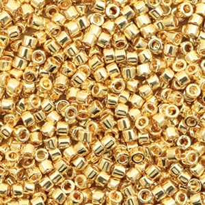 Miyuki Perlen delica's 11/0 24kt gold plated