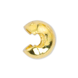 Beadalon Quetsch-Kaschierperlen 3mm Gold