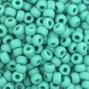 Miyuki Rocailles 6/0 Opaque matte turquoise green 6-412f