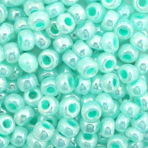 Miyuki Rocailles 6/0 Ceylon aqua green 6-536