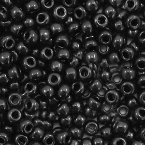 Miyuki Rocailles 8/0 Opaque black 8-401