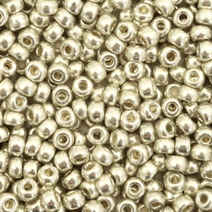 Miyuki Rocailles 8/0 Duracoat galvanized silver 8-4201