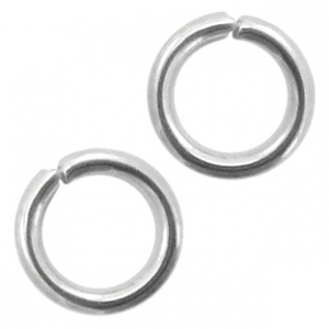 Stainless Steel - Rostfreiem Stahl Schmuckzubeh&ouml;r Binderinge 5mm Antik silber