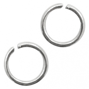 Stainless Steel - Rostfreiem Stahl Schmuckzubeh&ouml;r Binderinge 5mm Antik silber