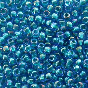 Miyuki Rocailles 8/0 Fancy lined pacific blue 8-3537