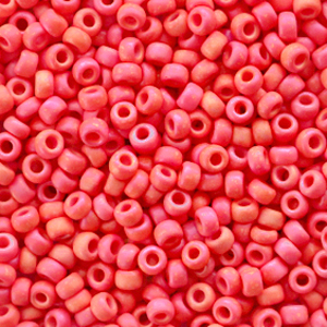 Miyuki Rocailles 8/0 Opaque matte vermilion red 8-407fr