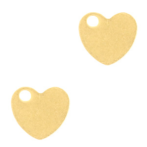 Stainless Steel - Rostfreiem Stahl Anh&auml;nger Herz Gold
