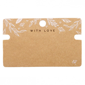 Schmuck Karten 'with love' Floral Brown