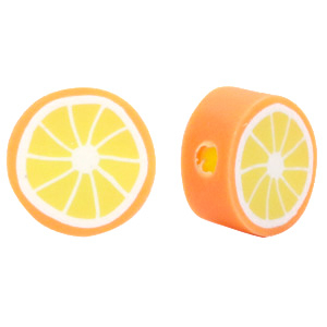 Polymer Perlen Orange Neon orange