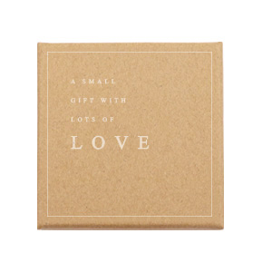 Schmuck-(Geschenk)-Box 'A small gift with lots of LOVE' Brown